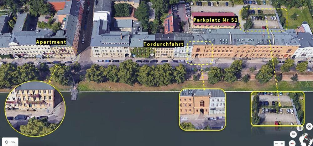 Das Ferienapartment Alexandrine Direkt Am Pfaffenteich Mit Eigenem Parkplatz Schwerin  Esterno foto